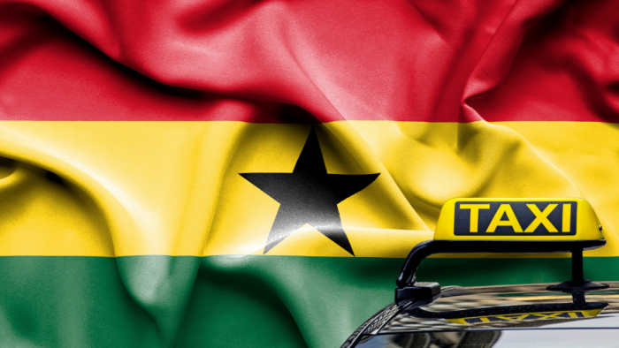 Taxi service conceptual image in country of Ghana