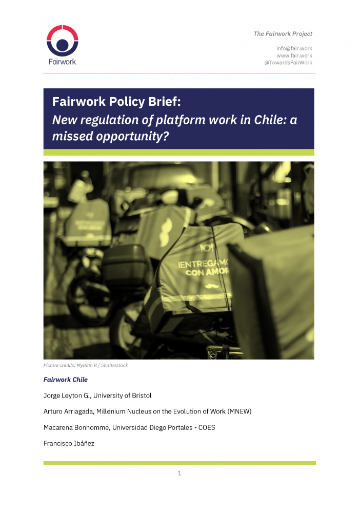 New regulation of platform work in Chile: a missed opportunity?