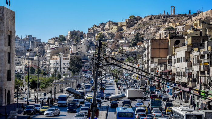 A busy street in Amman, Jordan