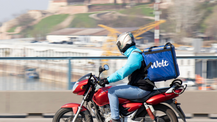 Wolt rider in Serbia