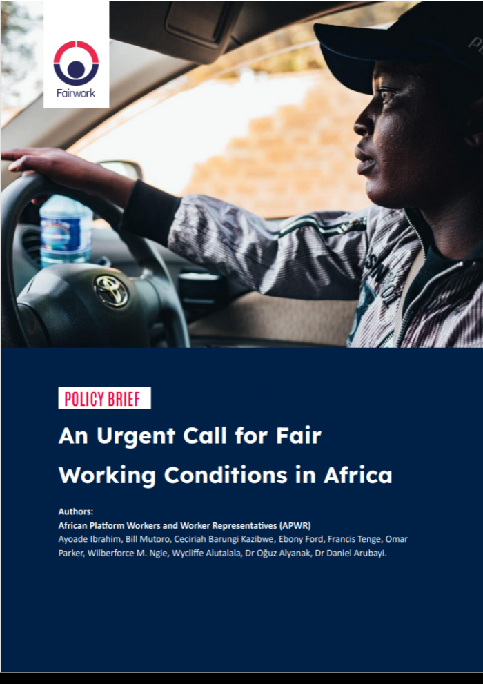 Cover - PDF of Policy Brief "An Urgent Call for Fair Working Conditions in Africa"